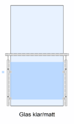 Absturzsicherung Glas matt