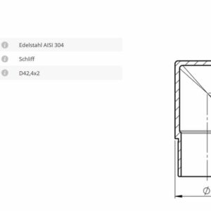 Handlaufverbinder 42,4 90° eckig