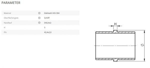 Rohrverbinder 42,4 Steg