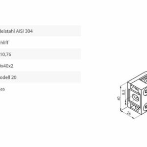 Glashalter Mod20 flach