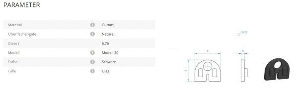 Gummieinlage Mod20 6,75