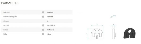 Glashalter Mod20 Gummi 10