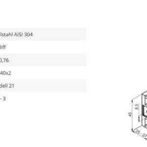 Glashalter Mod21 flach