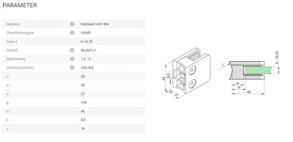 Glashalter Mod21 42,4