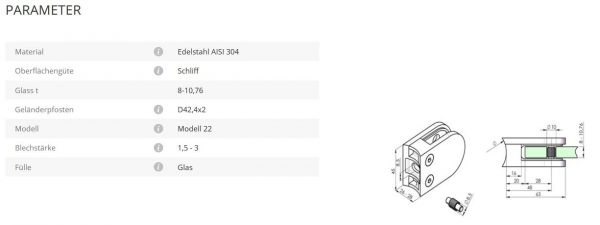 Glashalter Mod22 42,4