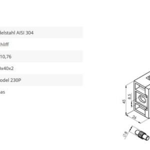Glashalter Mod230 flach