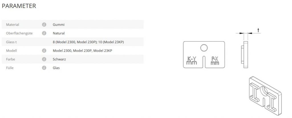 Glashalter Mod230 Gummi 8