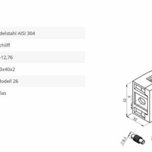 Glashalter Mod26 flach
