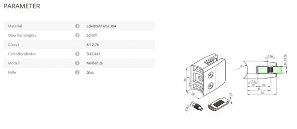 Glashalter Mod26 42,4