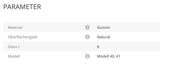 Gummieinlage Mod40/41 8