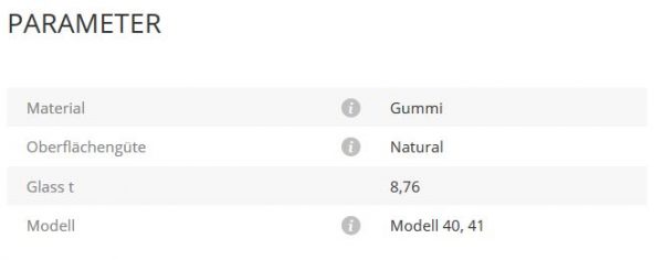 Gummieinlage Mod40/41 8,76