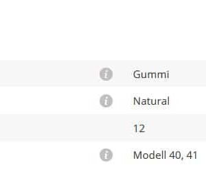 Gummieinlage Mod40/41 12