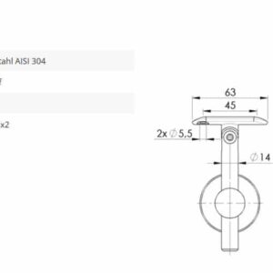 Handlaufträger 42,4 vari