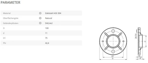 Ronde 42,4 roh