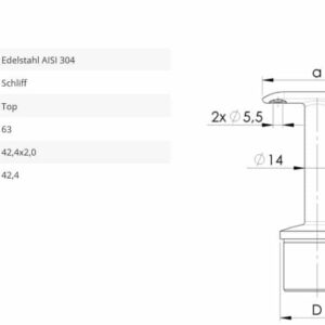 Rohrstütze 42,4 42,4