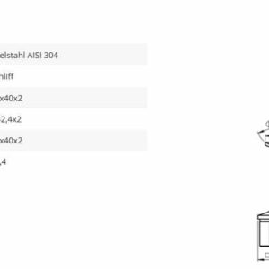 Rohrstütze 40x40 42,4 Ecke