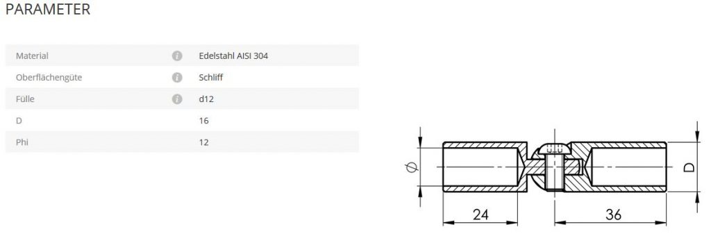Querstabverbinder Gelenk
