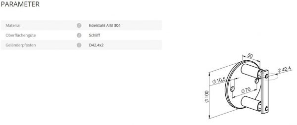 Wandanker 42,4 rund