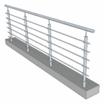 Balkon-Reling (horizontale Füllstäbe) – Bild 4