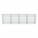 Balkon-Reling (horizontale Füllstäbe) – Bild 3