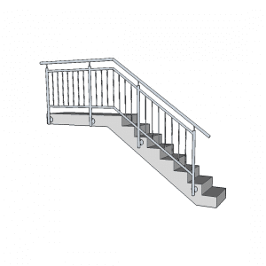 Geländer Treppengeländer Innen & Außen Edelstahl Handlauf bis 1.8 Meter Brüstung 