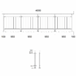 Edelstahlgeländer-I-Form-aufseitige Montage-vertikale Füllstäbe