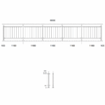 Edelstahlgeländer-I-Form-aufseitige Montage-vertikale Füllstäbe