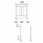 Edelstahlgeländer-I-Form-aufseitige Montage-vertikale Füllstäbe