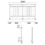 Edelstahlgeländer-I-Form-stirnseitige Montage-vertikale Füllstäbe