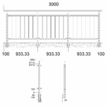 Edelstahlgeländer-I-Form-stirnseitige Montage-vertikale Füllstäbe