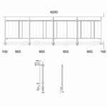 Edelstahlgeländer-I-Form-stirnseitige Montage-vertikale Füllstäbe