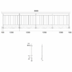 Edelstahlgeländer-I-Form-stirnseitige Montage-vertikale Füllstäbe