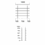 Reling aufseitig 4 FS 1m