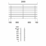 Reling aufseitig 6 FS 2m