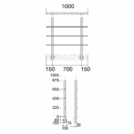 Reling seitlich 3 FS 1m
