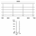 Reling seitlich 3 FS 3m