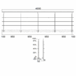 Reling seitlich 3 FS 4m