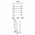 Reling seitlich 4 FS 1m