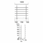 Reling seitlich 5 FS 1m