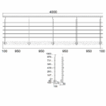 Reling seitlich 5 FS 4m