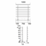 Reling seitlich 6 FS 1m