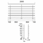 Reling seitlich 6 FS 2m