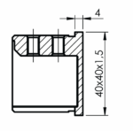 Profilrohr 40x40 End – Bild 2