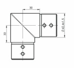 Profilrohr 42 90° Bogen – Bild 2